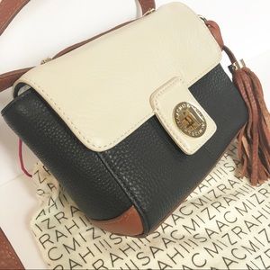 NEW ISAAC MIZRAHI Leather Color Block Crossbody